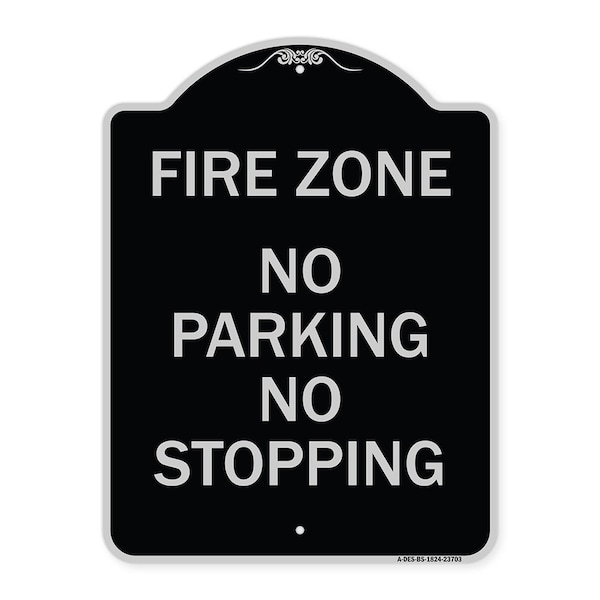 Signmission No Parking No Stopping Heavy-Gauge Aluminum Architectural Sign, 24" x 18", BS-1824-23703 A-DES-BS-1824-23703 - main
